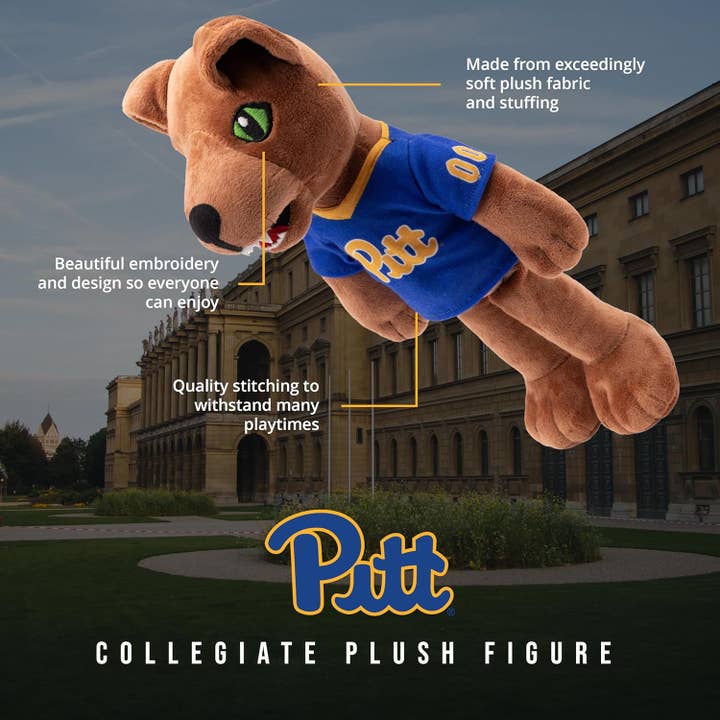 OrangeOnions - Wholesale Stuffed/Plush Toy - Kids & Baby - University of Pittsburgh Roc the Panther 14" Stuffed Plush1