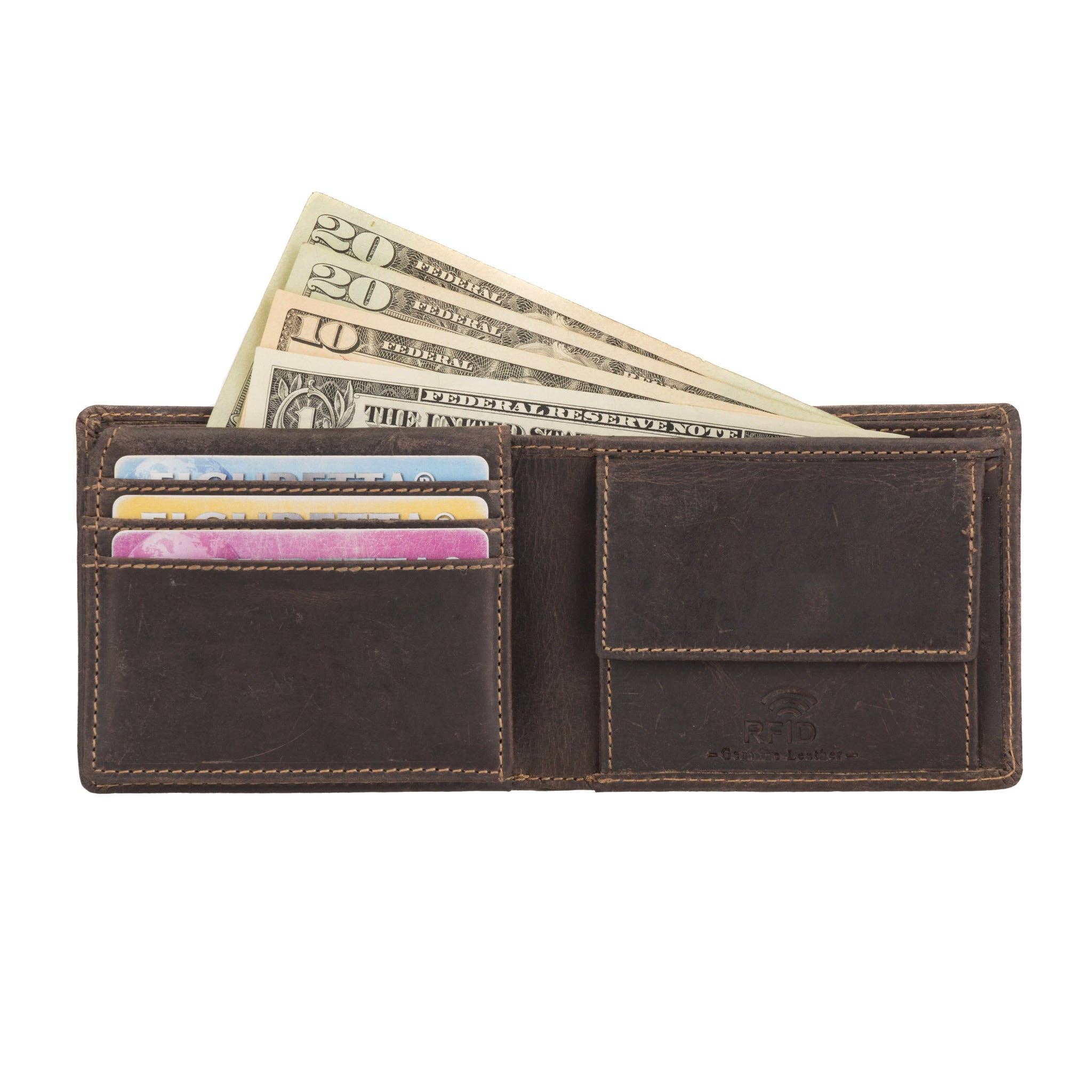 Minori Leather - Wholesale Wallet - Men's - Charlie Leather Wallet – Men – Brown1