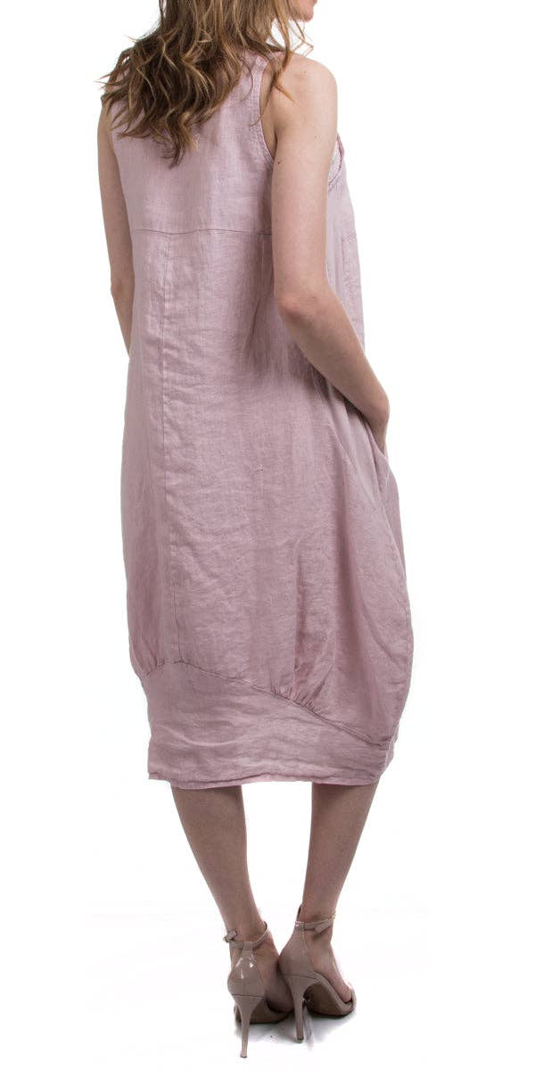 Gigi Moda - Wholesale Dress - Women's - Pure Linen Sleeveless Dress24