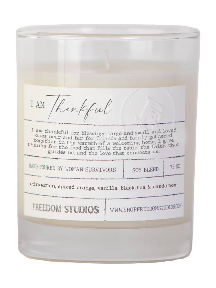 I AM Thankful 7.5 oz Candle for wholesale by Freedom Studios