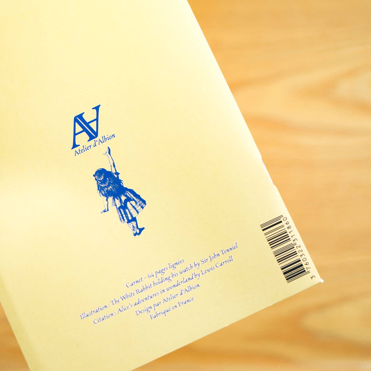 Atelier d’Albion - Wholesale Notebook - A5 Notebook - Alice's Adventures in Wonderland-Rabbit & Clock2
