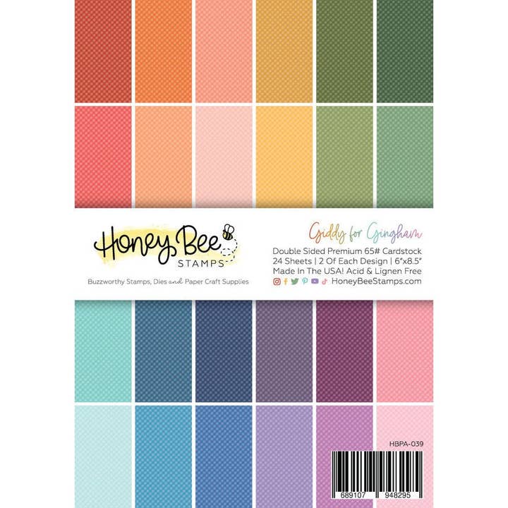 Giddy For Gingham Paper Pad 6x8.5 - 24 Double-Sided Sheets for wholesale by Honey Bee Stamps