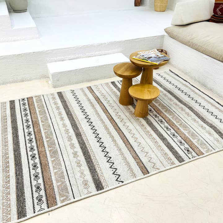 Alfa Rich Inc - Wholesale Area Rug - Eclectic Gray Beige Washable Area Rugs
