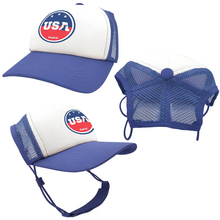 PupLid – wholesale Hatt - Hund – USA Stars Design l Truckerhatt för hundar28
