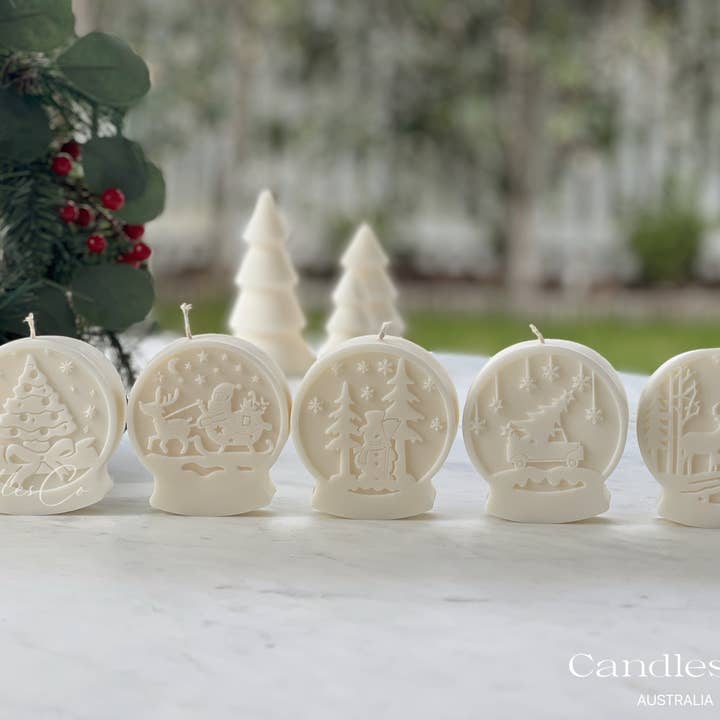 White Holiday Snow Globe for wholesale on Faire6