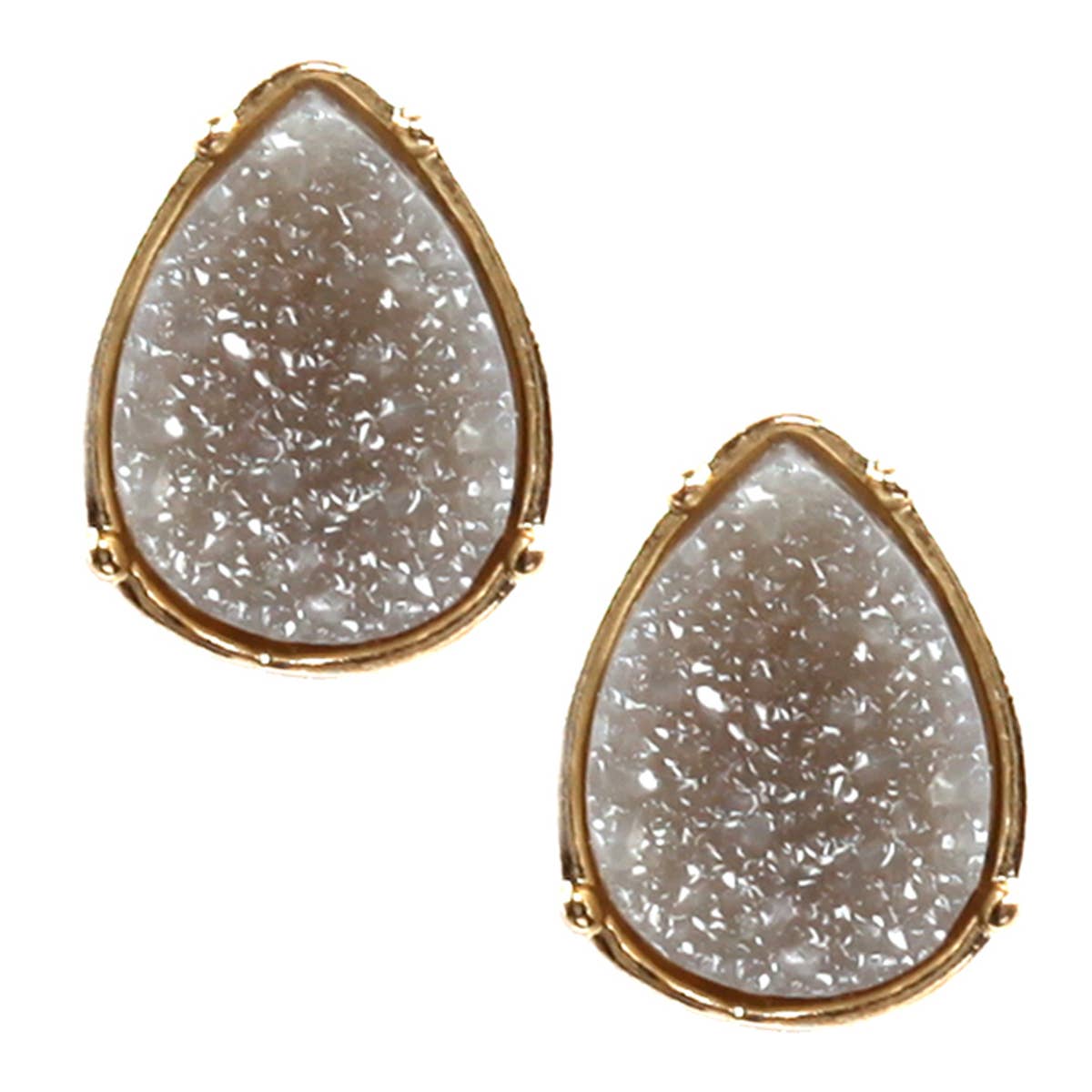 MYS Wholesale Inc - Wholesale Stud/Post Earrings - Druzy Teardrop Post Earrings1