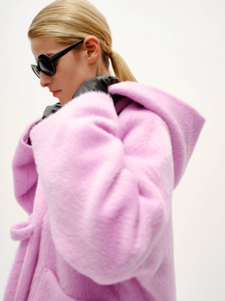 Urlazh - Wholesale Fur/Faux Fur Coat - Women's - Bow Button Alpaca Coat6