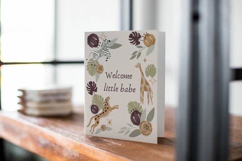Lemon Milk Paper Co - Wholesale Baby Card - Welcome little babe card1