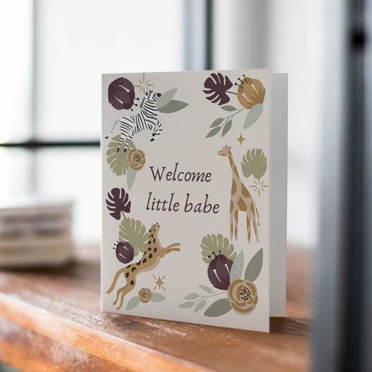 Lemon Milk Paper Co - Wholesale Baby Card - Welcome little babe card1