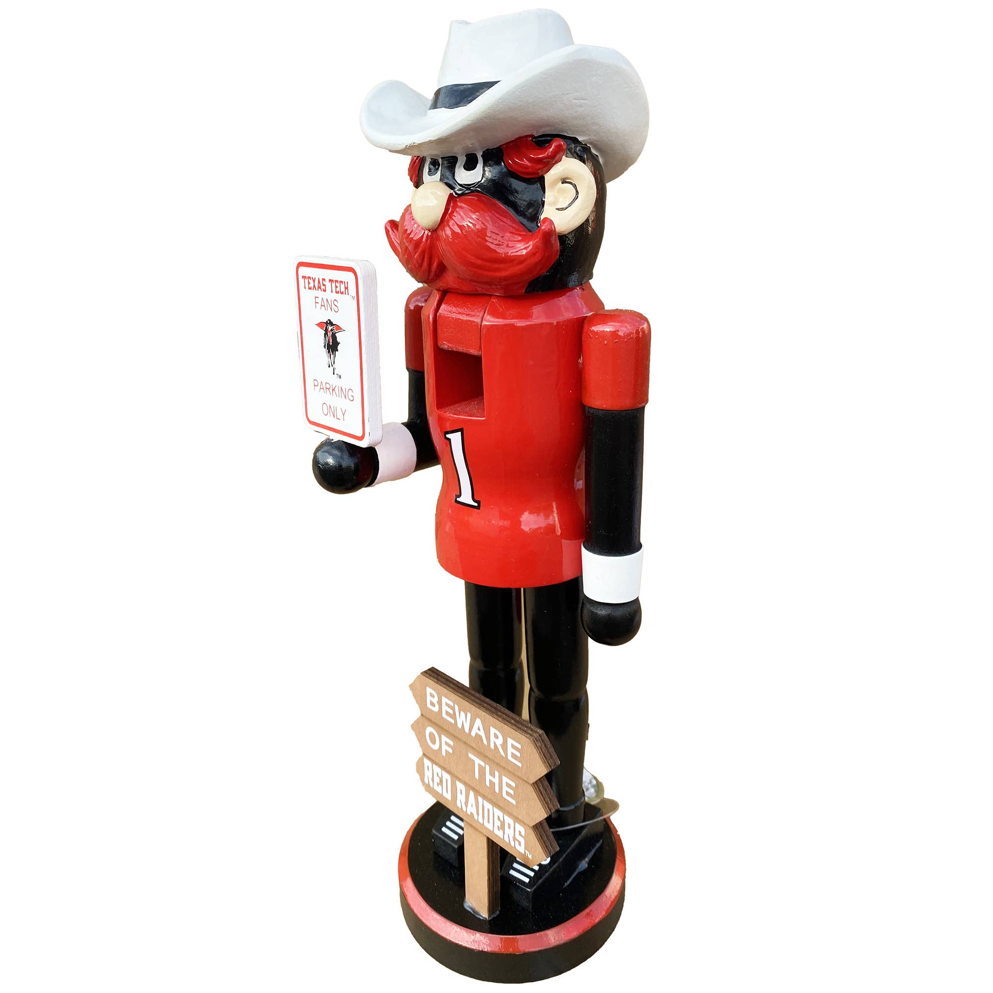 Santa’s Workshop Inc. - Wholesale Holiday Nutcracker - 12" Texas Tech Beware of the Red Raiders Nutcracker5