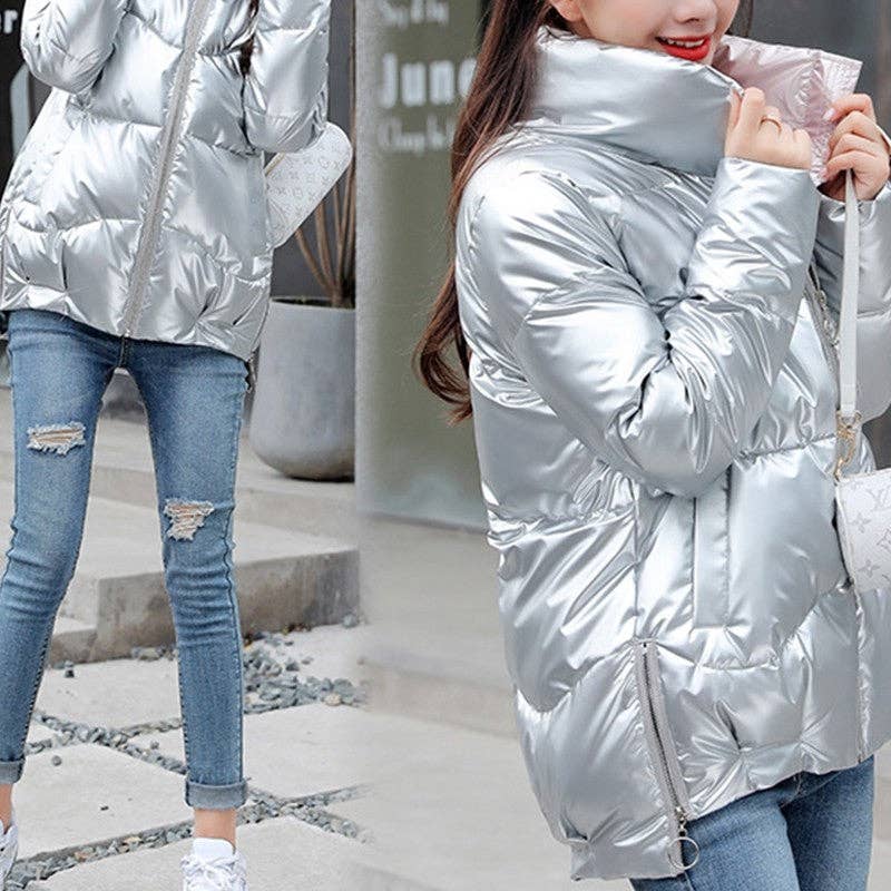 kycozy - Wholesale Puffer Jacket - Women's - Long Sleeves Solid Short Thick Winter Coat1