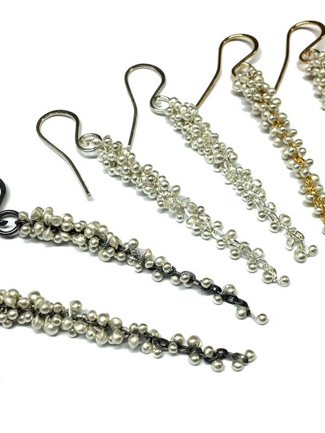 Wisteria Caviar Earrings- Long for wholesale by YedOmi Jewelry
