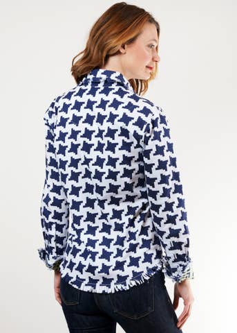 Dizzy-Lizzie - Wholesale Tunic - Women's - Cape Cod Tunic Navy White Houndstooth3