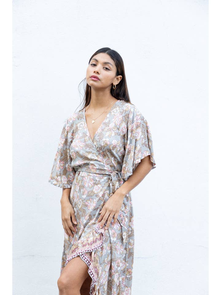 The Fox and The Mermaid - Wholesale Dress - Women's - Jodoh Wrap Dress (Fawn)