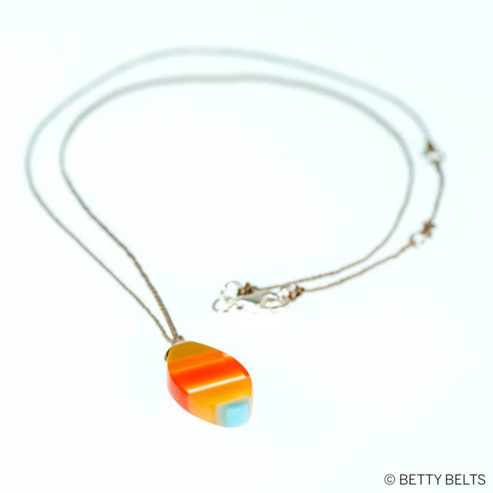 Betty Belts | Ocean Lovers® - Wholesale Pendant/Charm Necklace - Surfy Necklace - Upcycled Surfboard Resin3