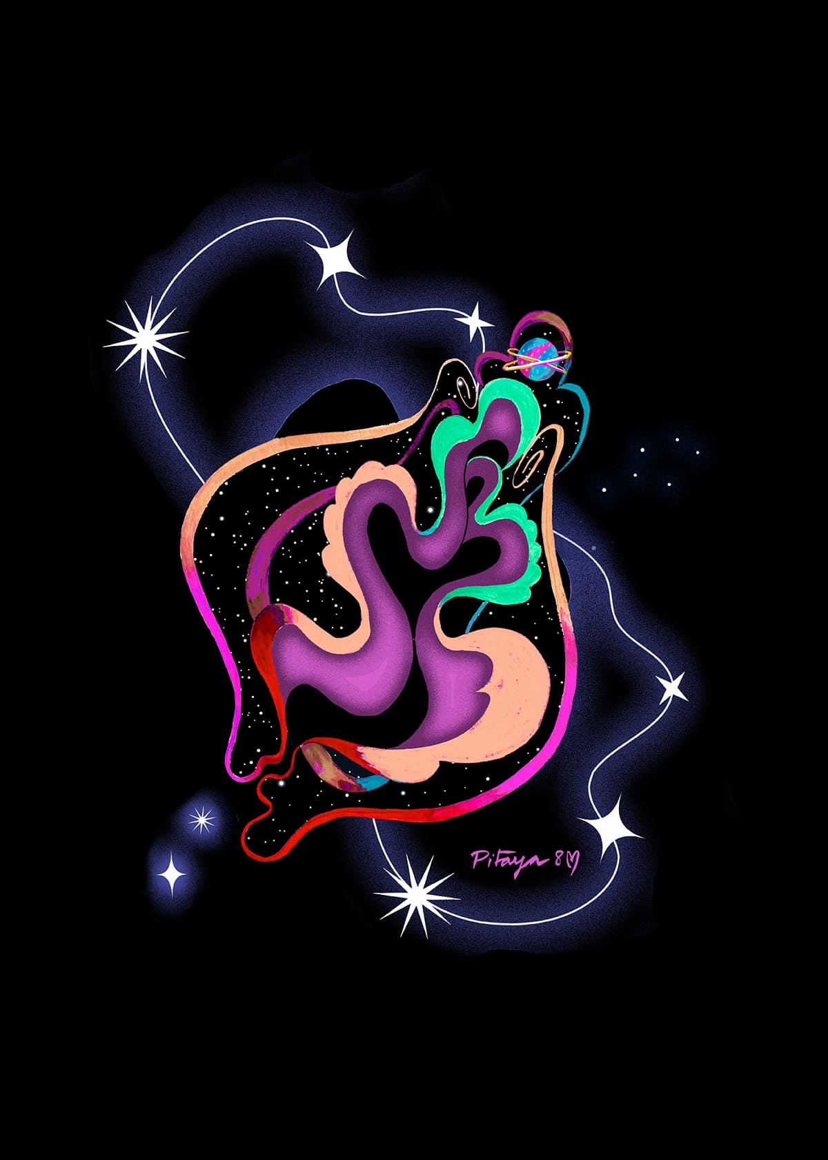 Black COSMIC VAJAYJAY SWEATSHIRT for wholesale on Faire1