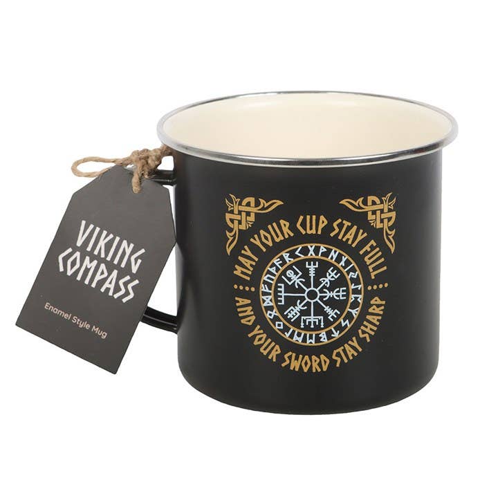 Something Different Wholesale - Wholesale Coffee Mug - Viking Compass Enamel Mug1