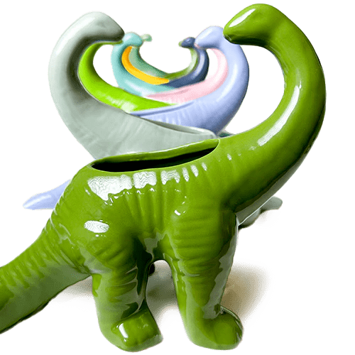 Assortiment de 24 pièces n°2 Kits de pots de plantes d'intérieur en céramique dinosaure en vente sur Faire3