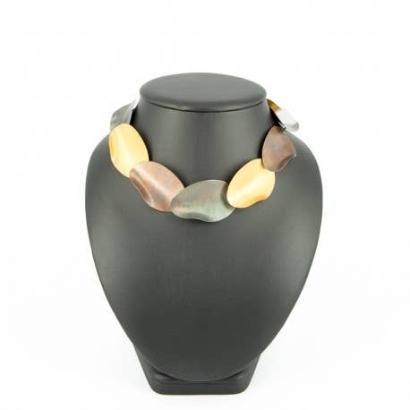 Stor Fingeraftryk Leaf Halskæde - 23592 for engroshandel hos Korczynski Design Jewellery