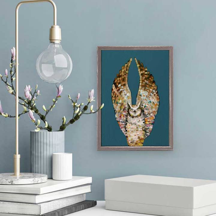 GreenBox Art - Wholesale Art Print - Owl Ballet - Dark Mini Framed Canvas