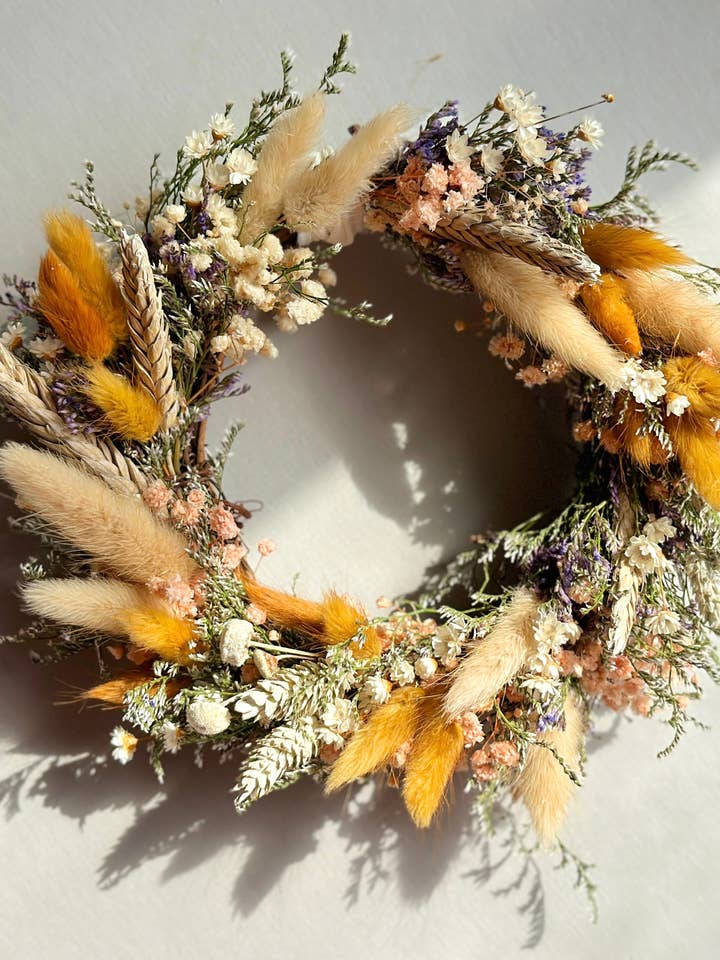 Dried Floral Grapevine Wreath for wholesale by The Gardeners Wife