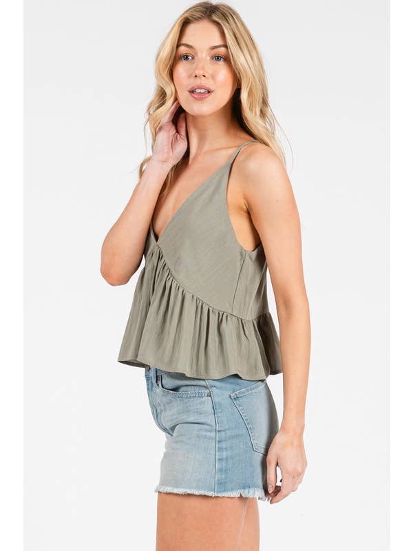 Final Touch - Wholesale Blouse - Women's - Baby Doll Racerback Crop Top - NT17395A1