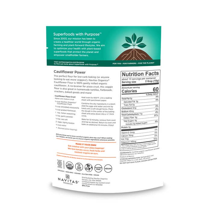 Navitas Organics – Großhandel Glutenfreies Mehl – Blumenkohlmehl