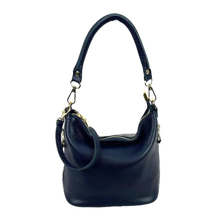 Chenson & Gorett - Wholesale Shoulder Bag - Women's - Leather bag with decorative side zippers4