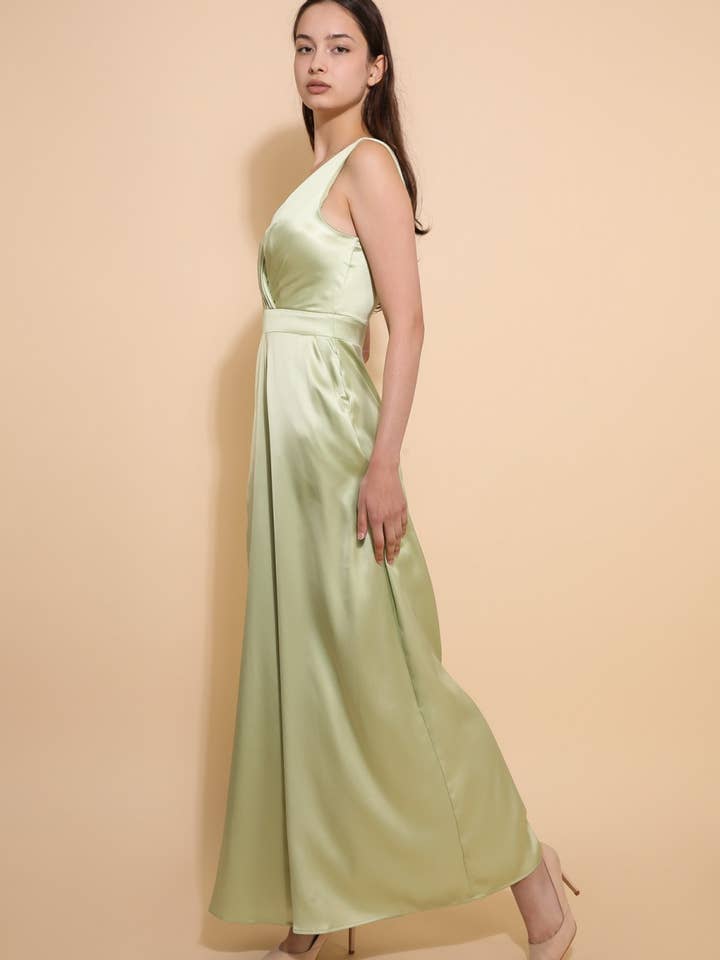 Lautinel - Venta al por mayor Peto - Mujer - Mono de noche de satén con bolsillo R18807