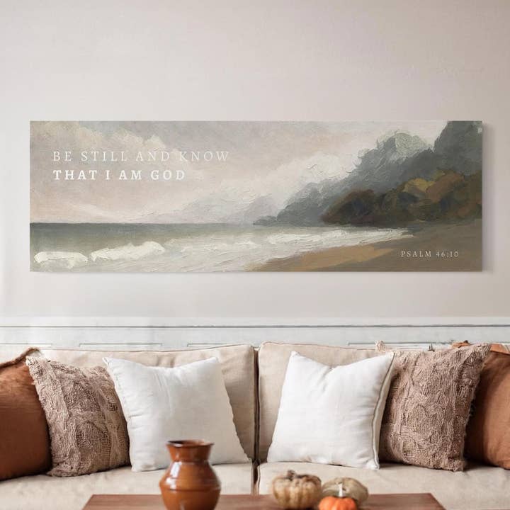 Be Still And Know That I Am God Canvas Wall Art for wholesale by Forever Written