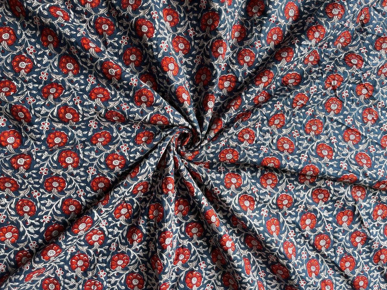 Bhawana Handicrafts - Vente Peintures pour tissu - Nouveau tissu indien en coton imprimé en blocs vendu par The Yard0