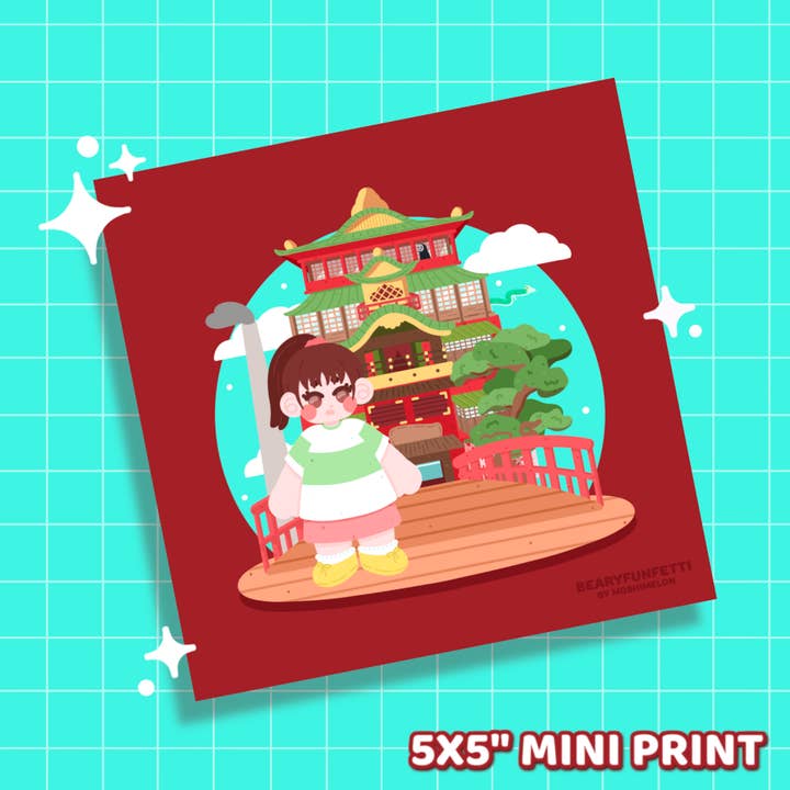 Lonely Chihiro Mini Print for wholesale by MOSHI MELON