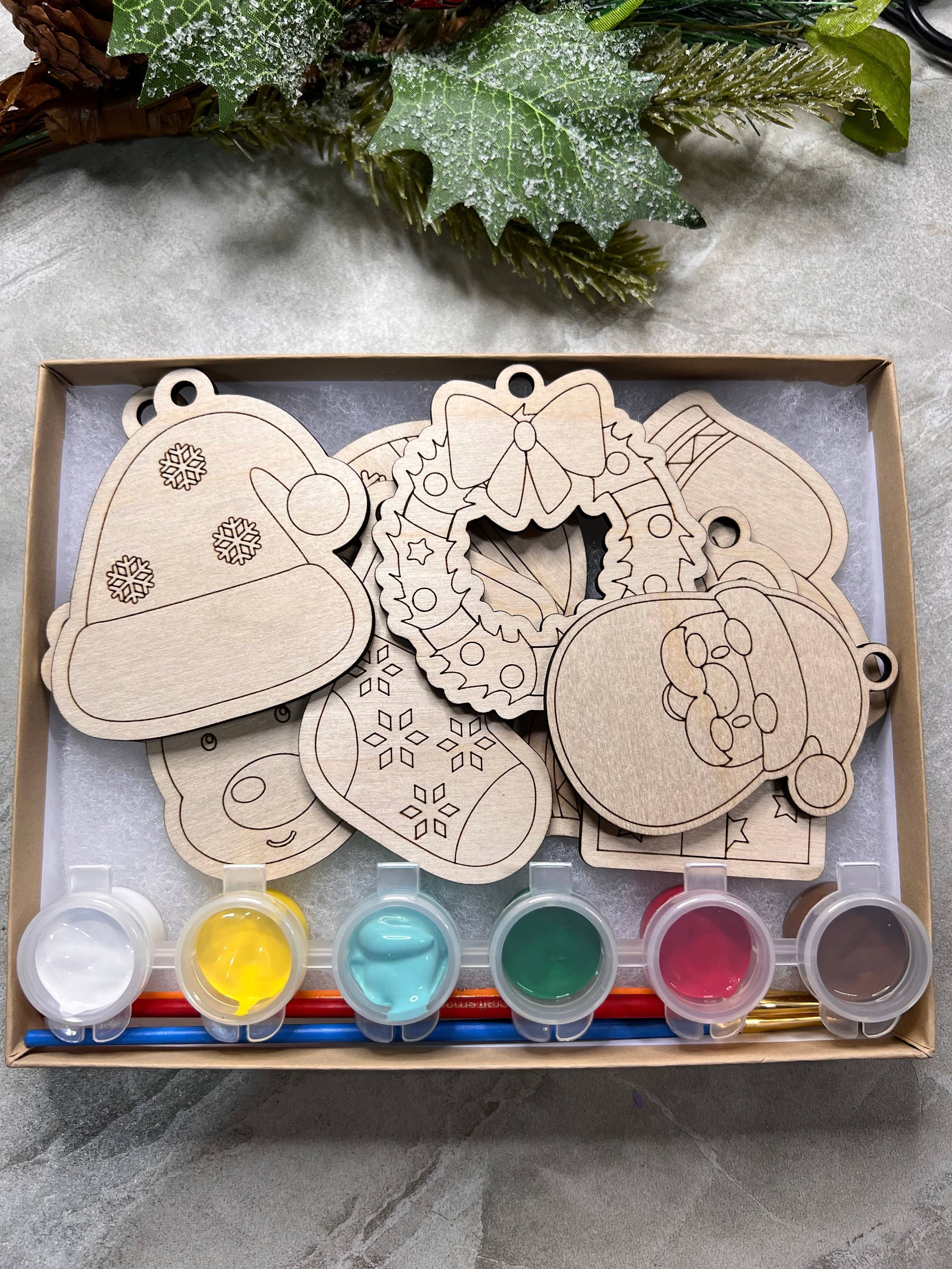 Crafts By Chelle Us - Wholesale DIY Craft Kit - Kids - Diy Christmas Ornament Paint Kit | Kids Paint Kit | Holiday Ornaments | Kids Ornaments | Kids Keepsakes | Holiday Gift 20211