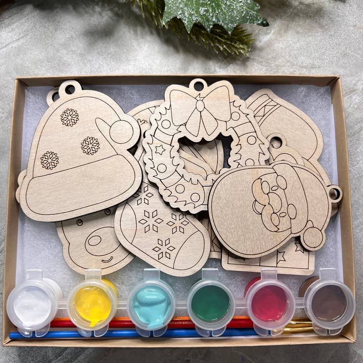 Crafts By Chelle Us - Wholesale DIY Craft Kit - Kids - Diy Christmas Ornament Paint Kit | Kids Paint Kit | Holiday Ornaments | Kids Ornaments | Kids Keepsakes | Holiday Gift 20211