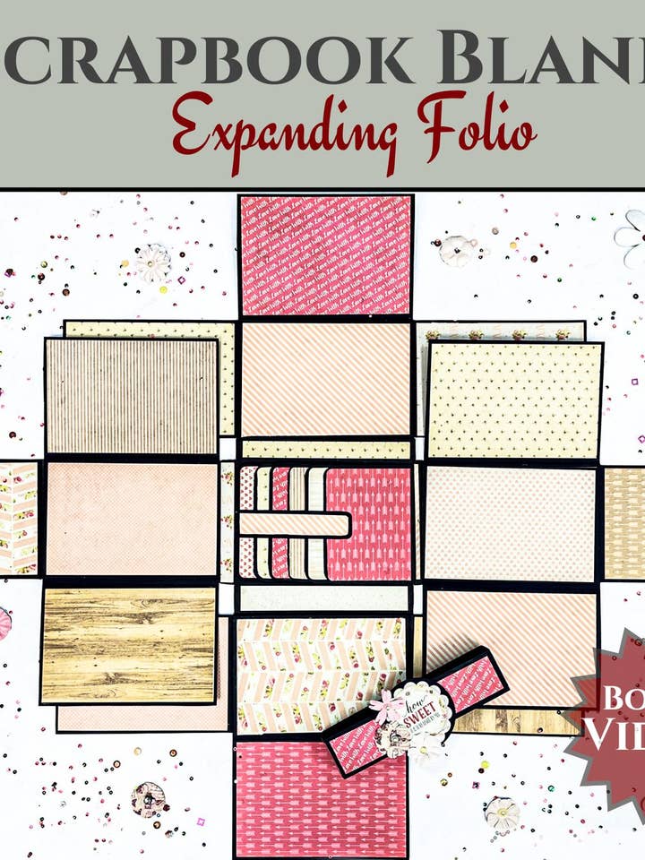 CrafTreat Expanding Folio DIY Scrapbook Templates1 set Kraft for wholesale by CrafTreat