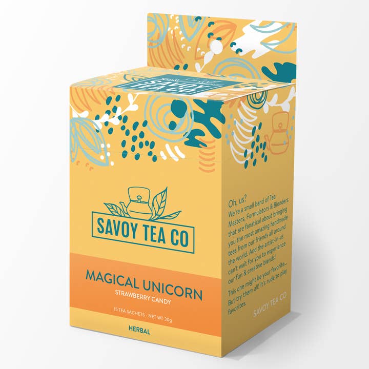 Magical Unicorn Herbal - 15 Tea Sachets - Caffeine-Free for wholesale by Savoy Tea Co