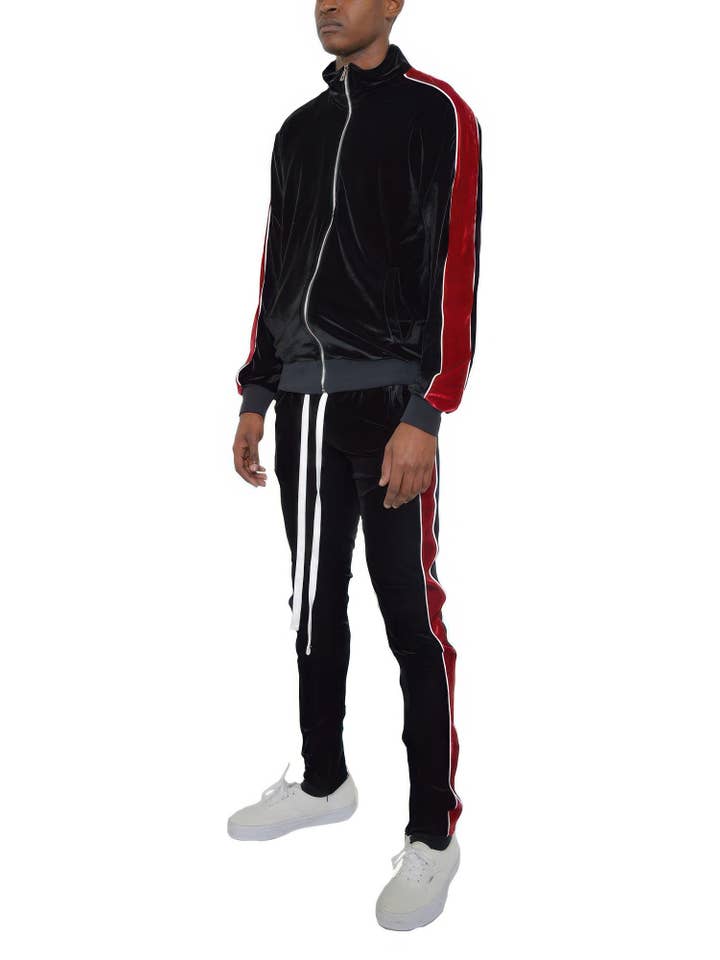 CC Wholesale Clothing - Wholesale Trainingspak - Heren - Velours trainingspak voor heren met jas en broek