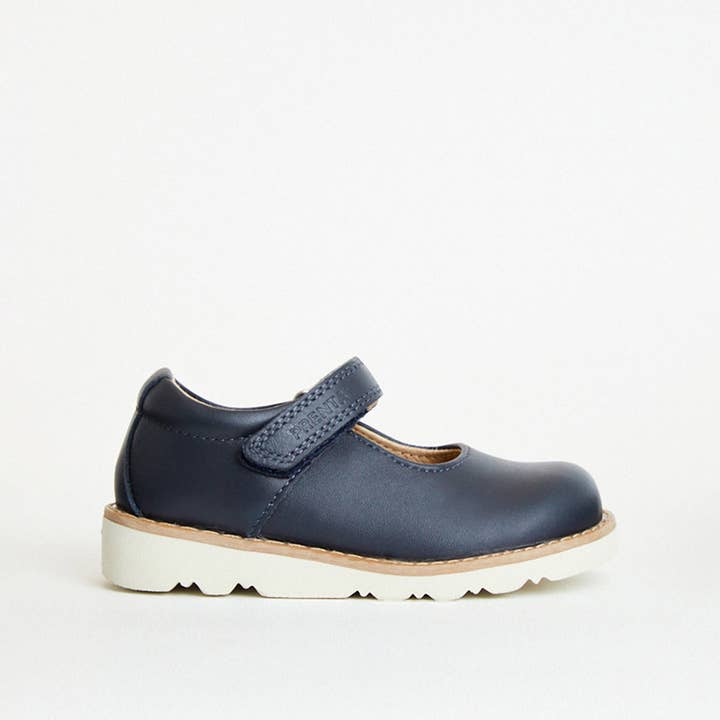 Zapatos Aurora Navy Leather para niñas para venta al por mayor de PRENTA Shoes