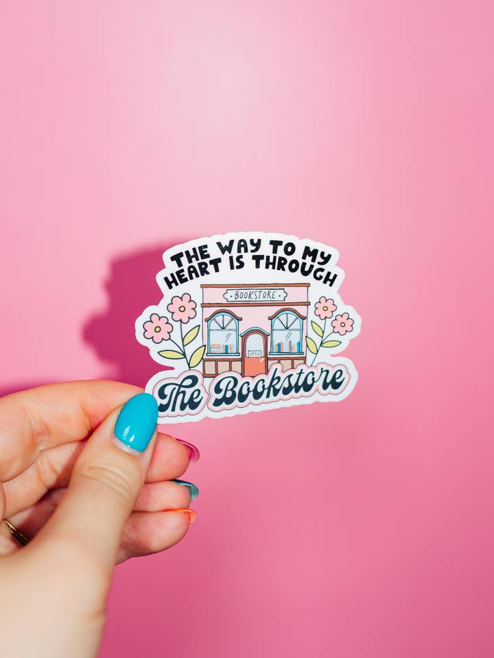 Autocollant The Way To My Heart Is Through The Bookstore pour la vente par ShopSourSweetener