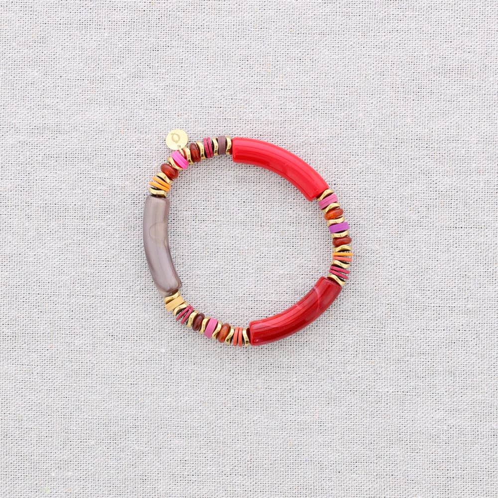 Sonata - Vendita all'ingrosso Gioielli a scatto - Bracciale elastico, acciaio, perline, resina19