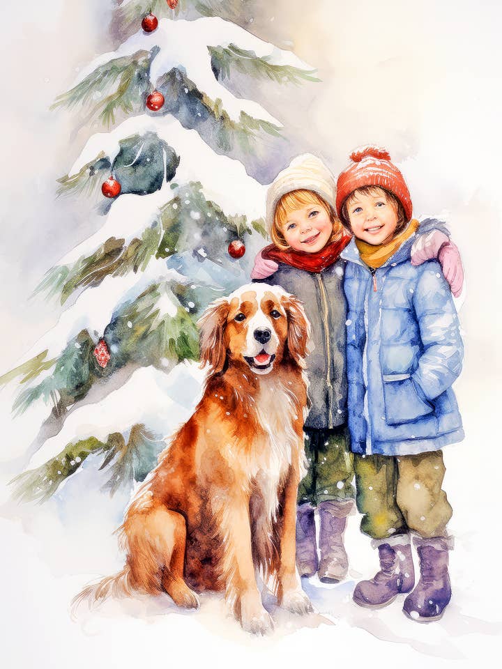 Classic Christmas Winter Memories 2 for wholesale by Singing Crow Studio - Classic Christmas Art Prints