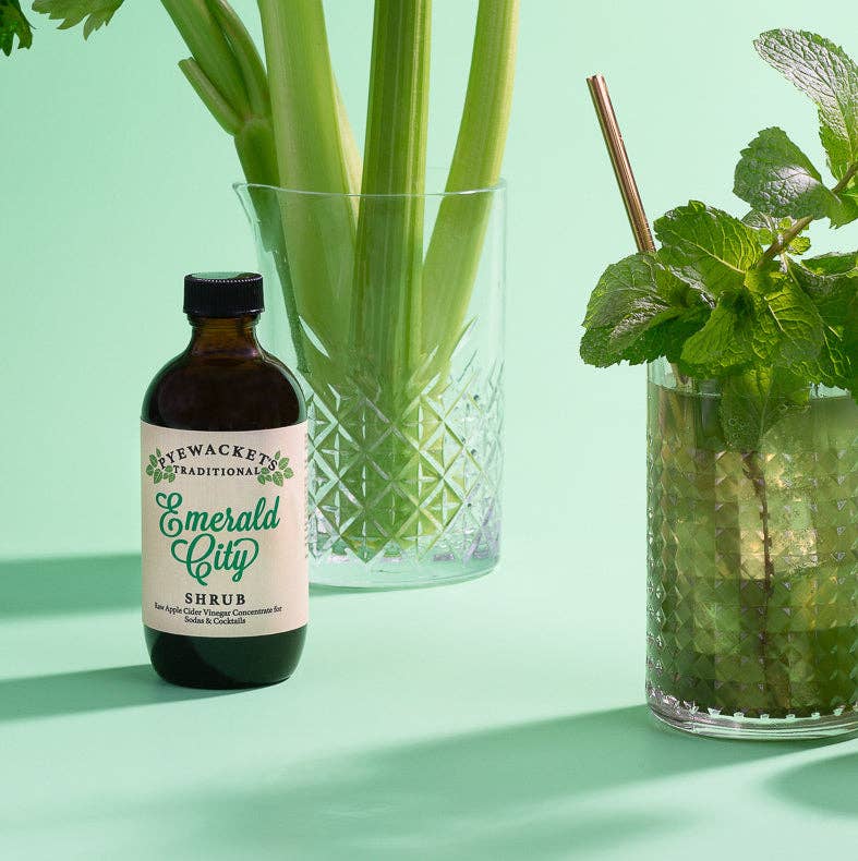 Pyewackets Traditional - Wholesale Soda/Carbonated Drink - Emerald City Shrub : Cold Pressed Celery &amp; Green Apple Juice1