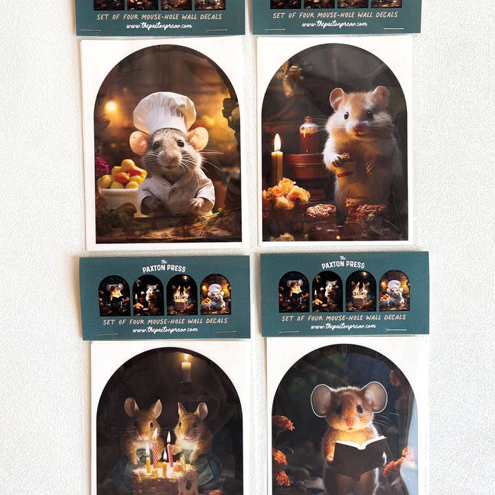 The Paxton Press - Screen-Free Paper Goods for Kids - Wholesale Wall Decal/Stickers - Mouse Hole Decal - Wall Decor Sticker3