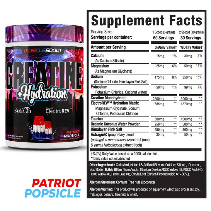 MuscleSport - Wholesale Oral Supplement/Vitamin - Creatine + Hydrationâ„¢ 300 Grams