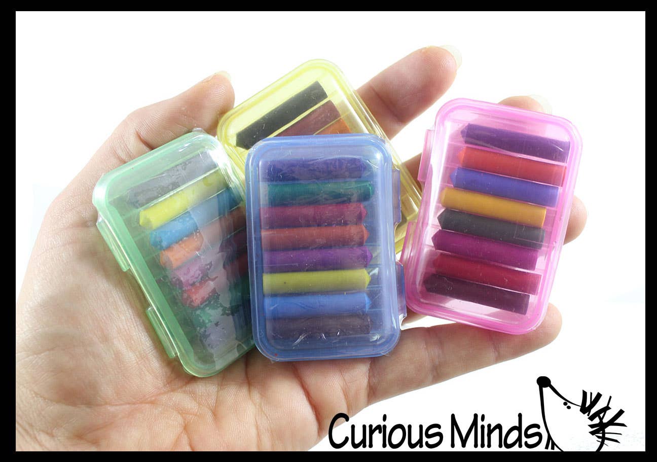 Curious Minds Toys - Wholesale Crayons - Kids & Baby - 1 Mini Crayon Case with 8 Crayons - Tiny Cute Art Supply Kit1