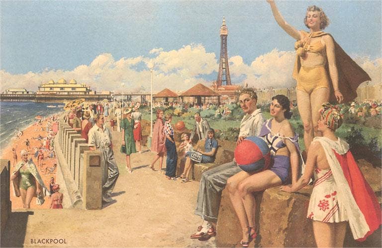 Found Image Press - Wholesale Stationery/Notecard Set - Greeting Card EN-415 Vacationing at Blackpool0