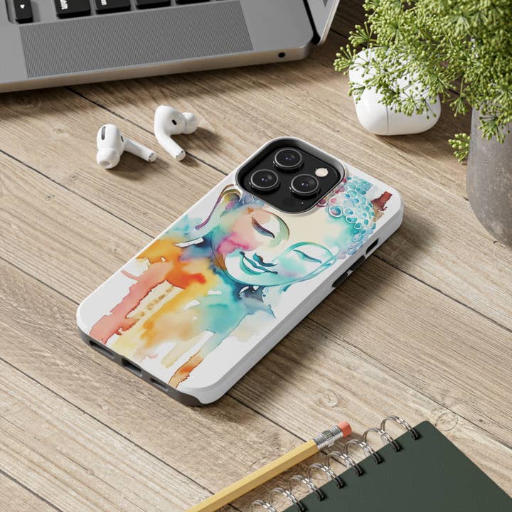Art Essential – wholesale Telefonfodral - Dam – Buddha Jay akvarell tuffa telefonfodral av Art Essential