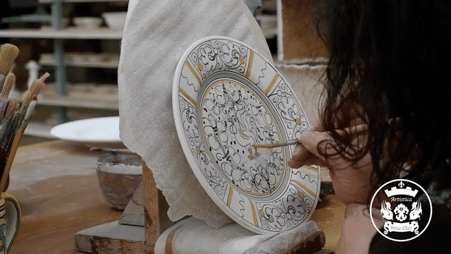 Artistica - Deruta of Italy - Wholesale Bowl - ORVIETO RED ROOSTER: Risotto/Pasta/Cioppino round shallow coupe bowl5