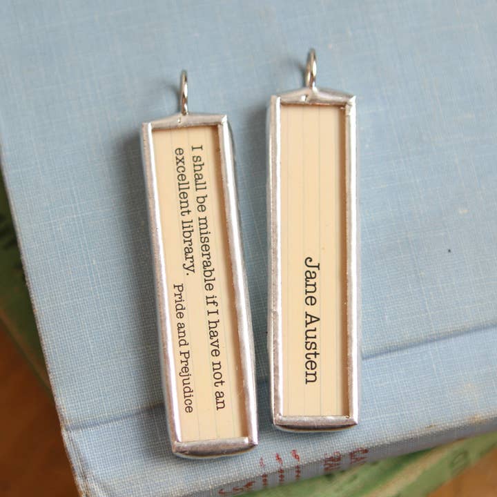 Jennifer Dahl Designs LLC - Wholesale Pendant/Charm Necklace - Pride & Prejudice Jane Austen Library Book Charm Necklace