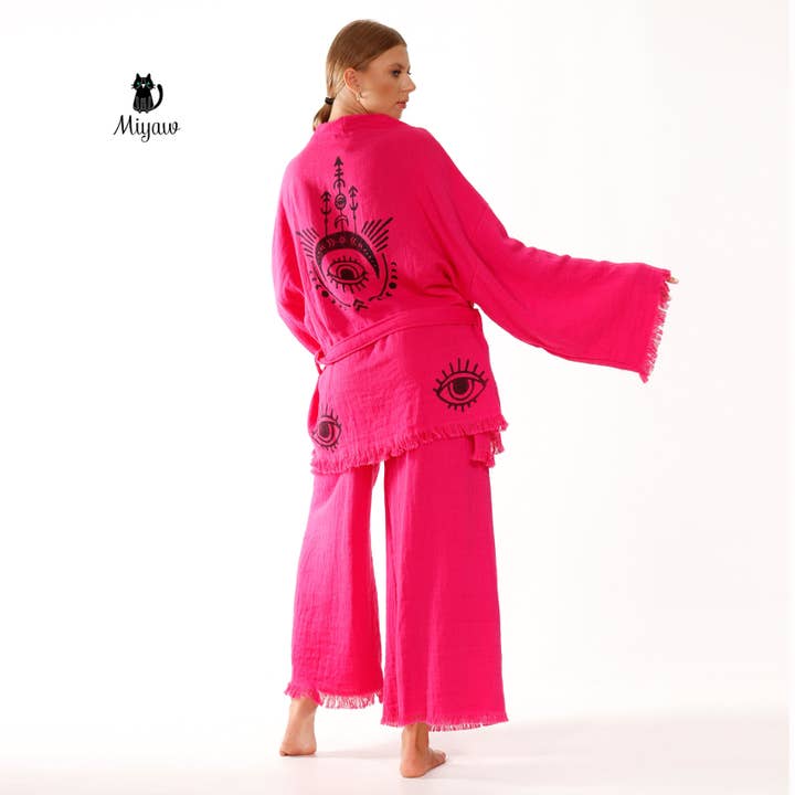 Fucsia Comodo abito da salotto biologico - Vivace stile boho fucsia in vendita all'ingrosso su Faire
